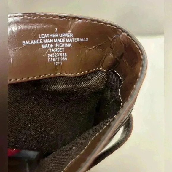 Mossimo Supply Co Women’s Cognac Leather Boots Size 7 - Picture 10 of 12